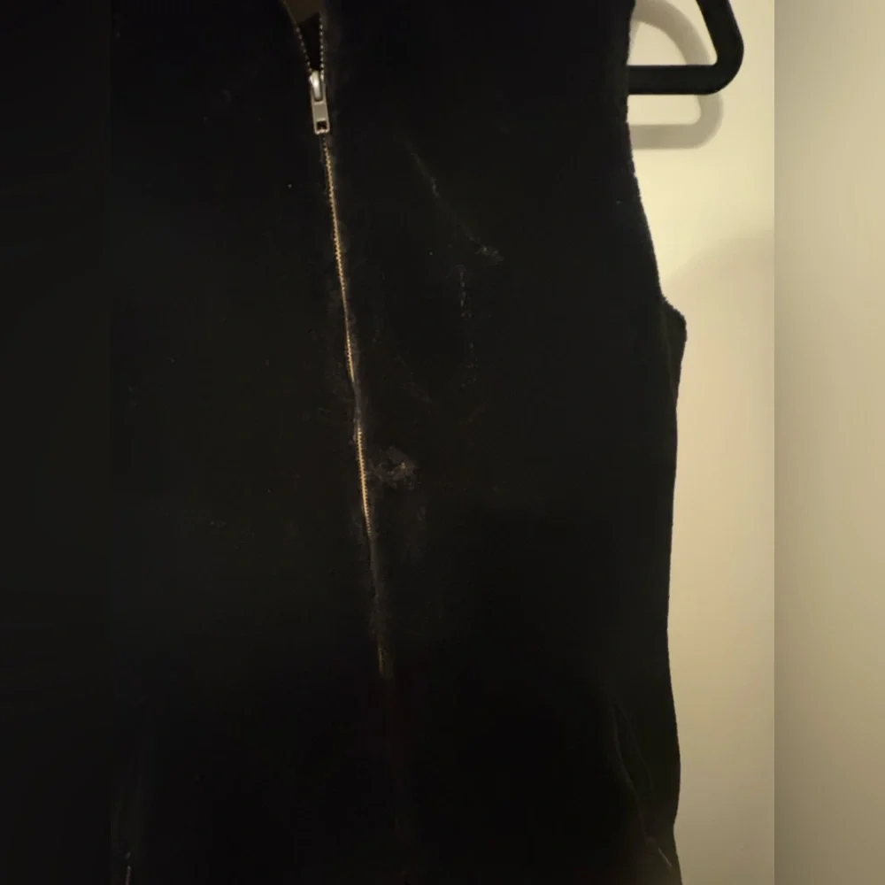 Women's black velvet vest S - Picture 7 of 10